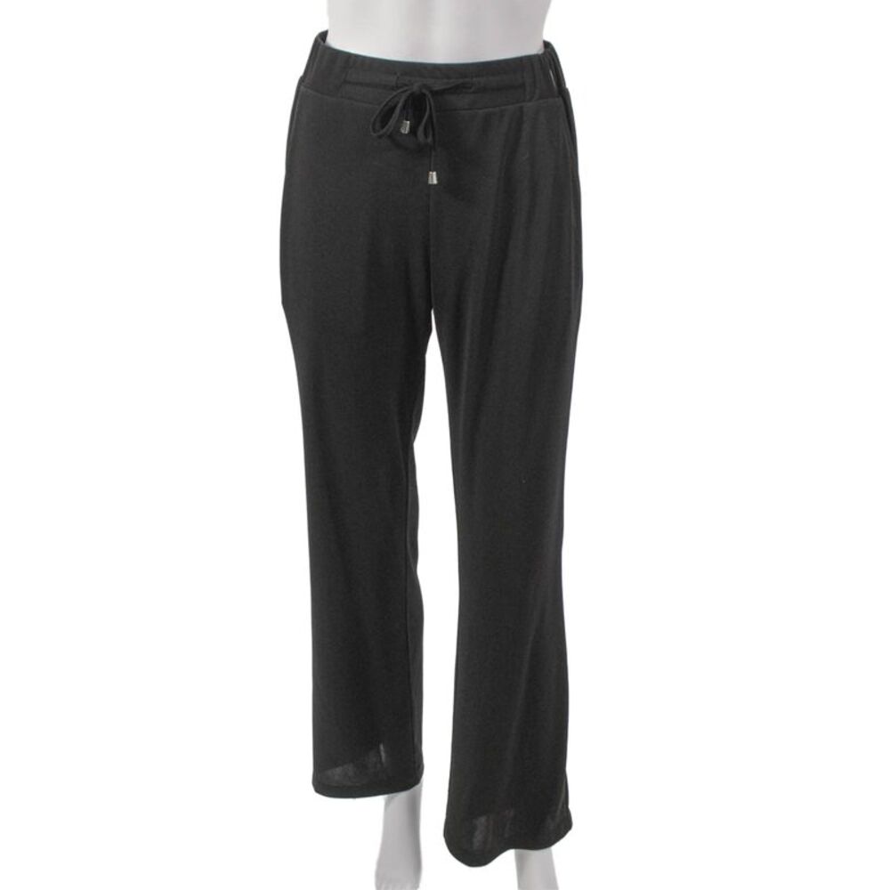 Angel Womens Sweatpants Black Polyester Drawstring Size XS